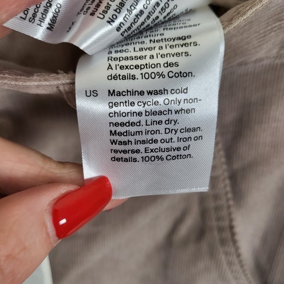 NWT COS beige straight leg corduroy chino pants size 2 - Picture 5 of 9